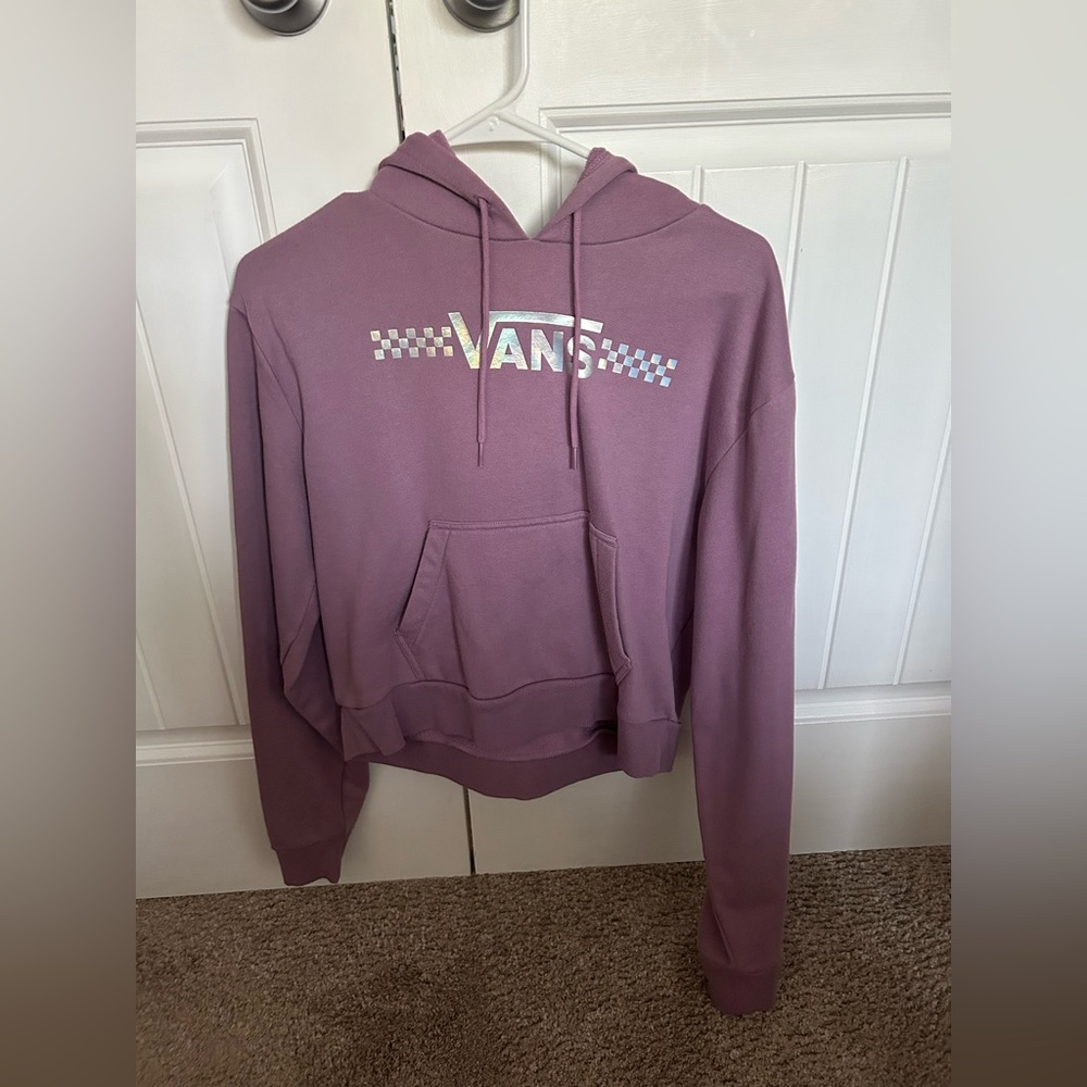 purple vans cropped hoodie